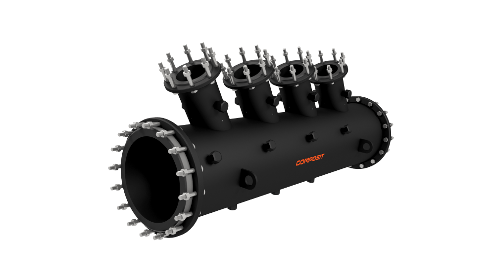 Rubber-lined steel maniford