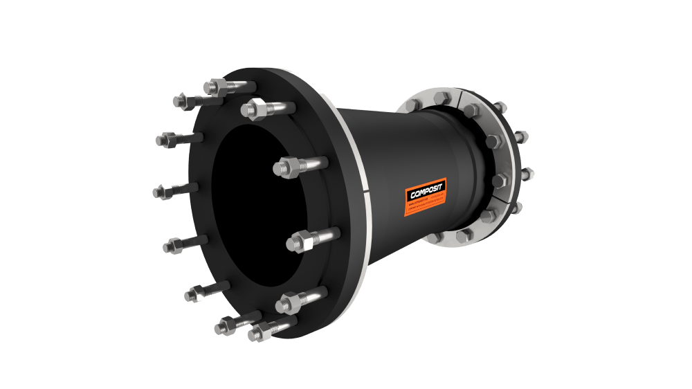 Concentric rubber reducer 610 mm