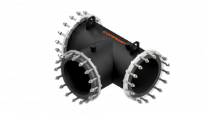 Rubber-lined steel T-section