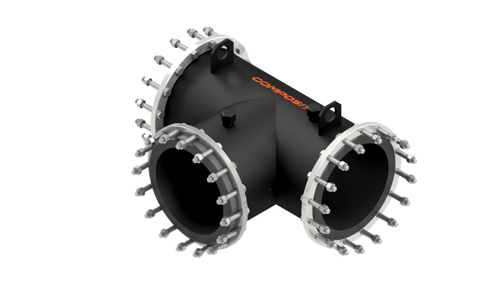 Rubber-lined steel T-section