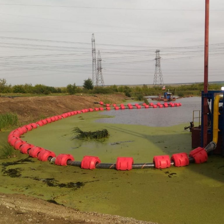 Плавающий трубопровод Composit на объекте в Башкортостане