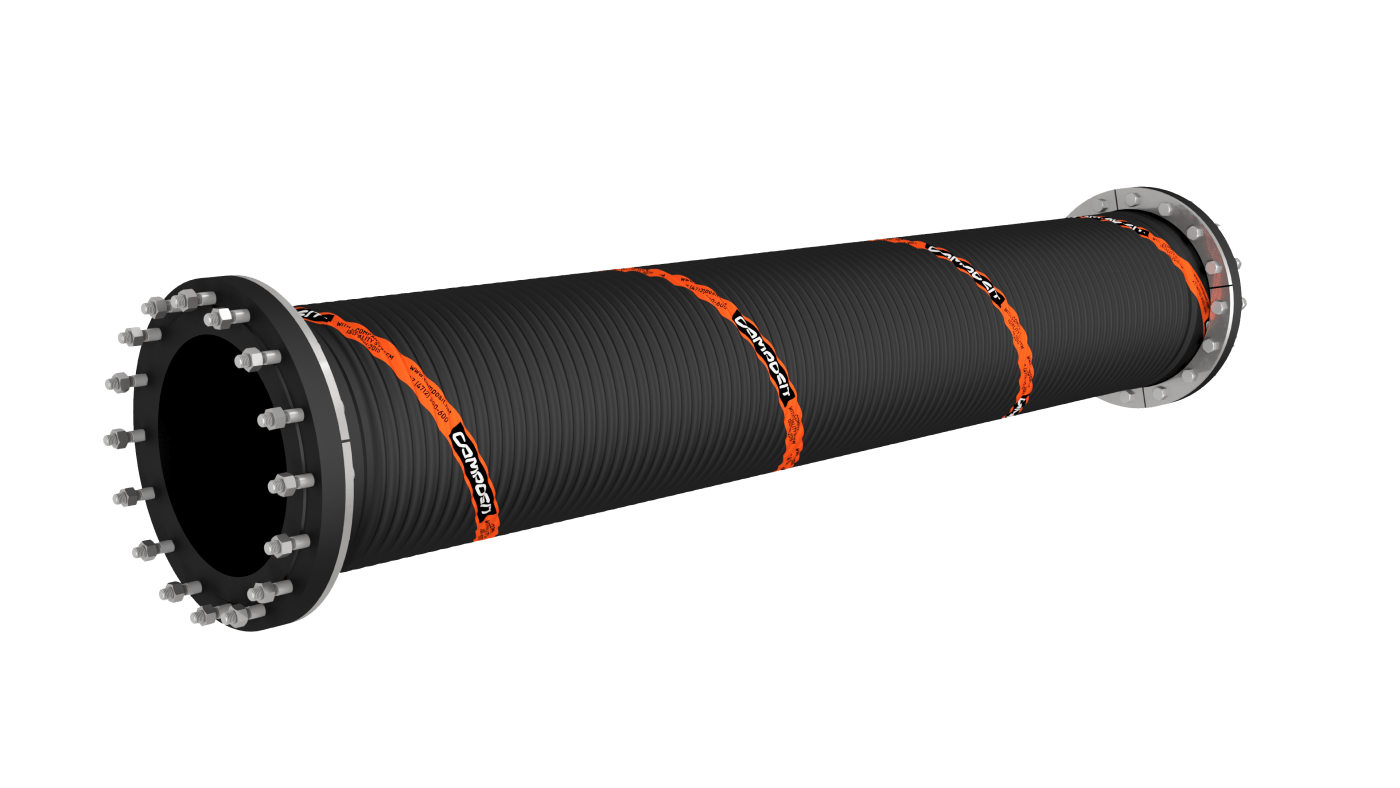 Обвязка насоса на палубе земснаряда