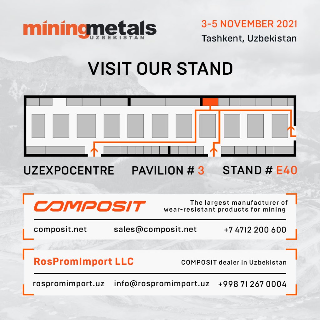 COMPOSIT INVITES YOU TO MININGMETALS UZBEKISTAN 2021
