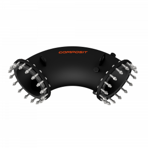 Rubber-lined steel bend